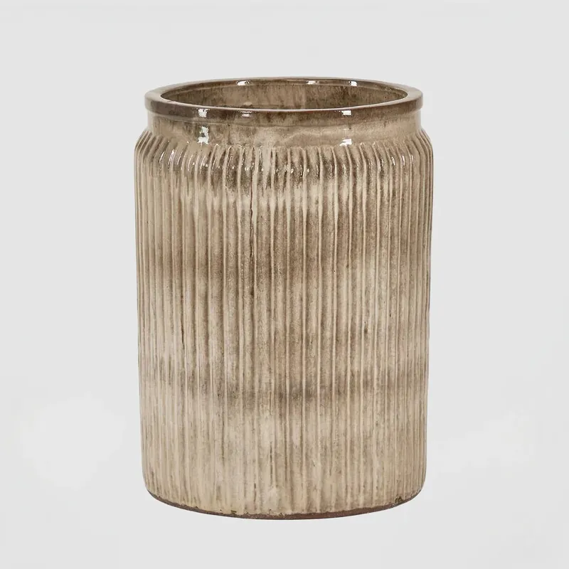 EDG Enzo De Gasperi Vaso Glaze Rotondo H70 cm Sabbia Prezzo Basso