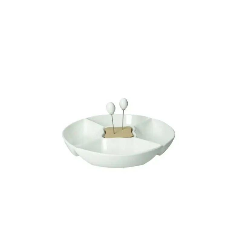 Brandani Antipastiera Classic c Forchettine in Porcellana Must-Have