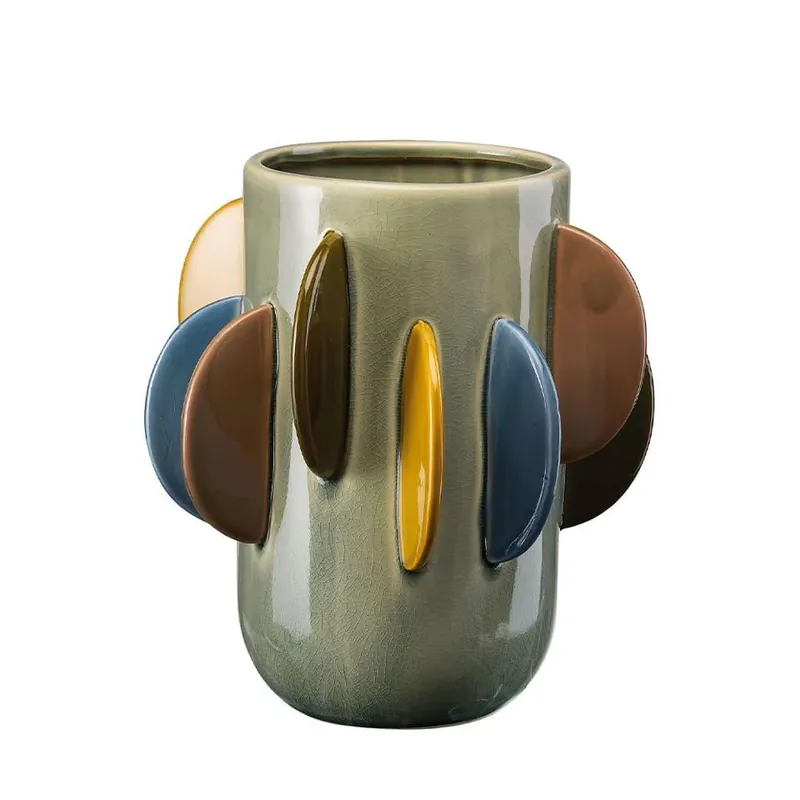 Promozione L‘Oca Nera Vaso Basso Semicircolare H26 cm in Gres