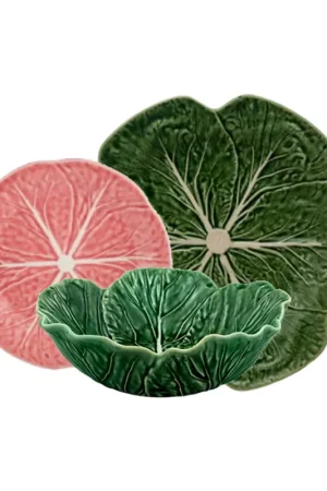 Bordallo Pinheiro Servizio Tavola 12 pezzi Cabbage in Terracotta Sconto