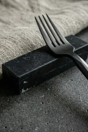 Di Tendenza Le Gioie Poggia Posate in Marmo Nero Marquina 8.5 cm