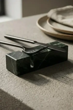 Economico Le Gioie Poggia Posate in Marmo Verde Alpi 8.5 cm