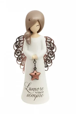 Enesco Statuetta Angelo L‘Amore Vince Sempre H12,5 cm Professionale