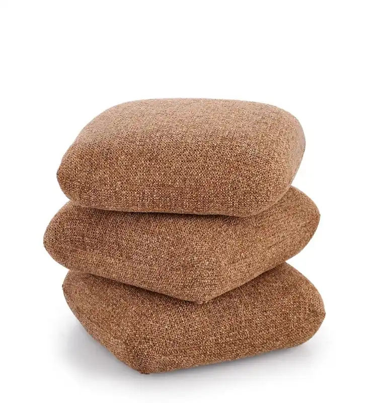 Di Tendenza Andrea Bizzotto Pouf Antara Effetto Bouclè H45 cm Terracotta