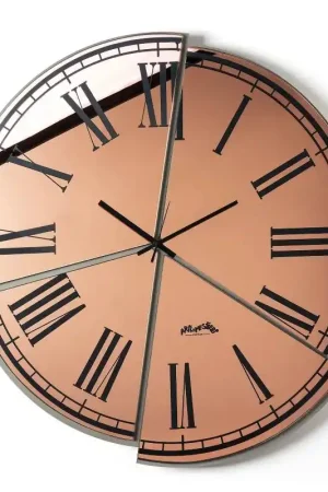 Acquista Ora Arti e Mestieri Orologio Da Parete Kintsugi 66xh70 cm Fango e Rosa