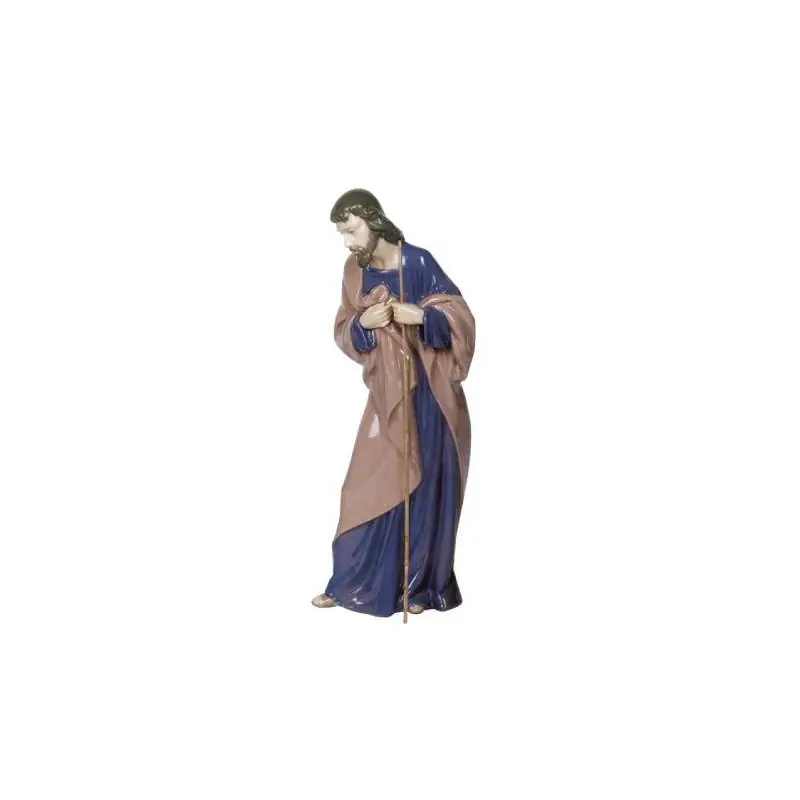 Subito Disponibile NAO Statuetta Porcellana San Giuseppe Lucida H27 cm