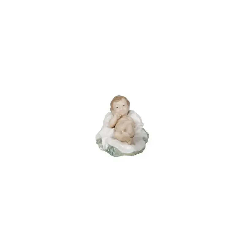 Saldi NAO Statuetta Porcellana Gesù Bambino Lucida H6 cm