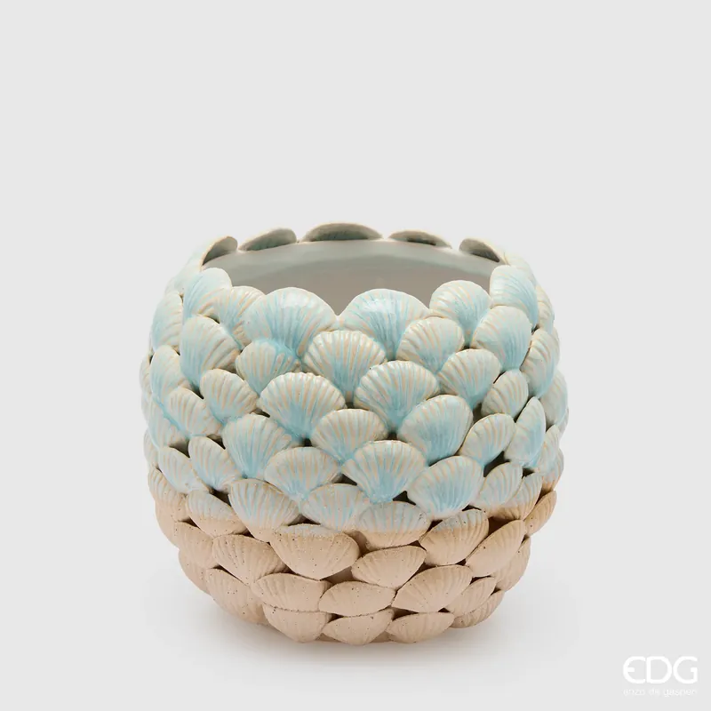 Non Perdere EDG Enzo De Gasperi Vaso Chakra Conchiglie H21 D24.5 cm