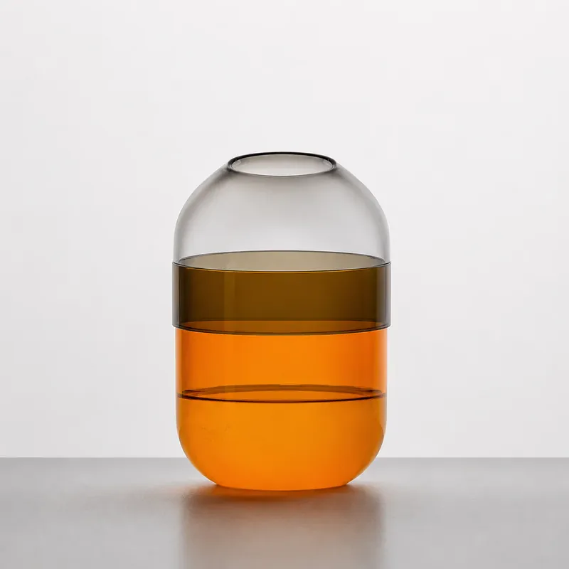 Ichendorf Milano Vaso Fio Piccolo Ambra e Fumè Occasione Imperdibile