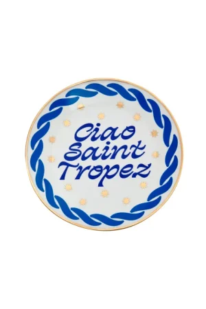 Bitossi Home Piattino Ciao Saint Tropez D15 cm in Porcellana Soddisfatti O Rimborsati