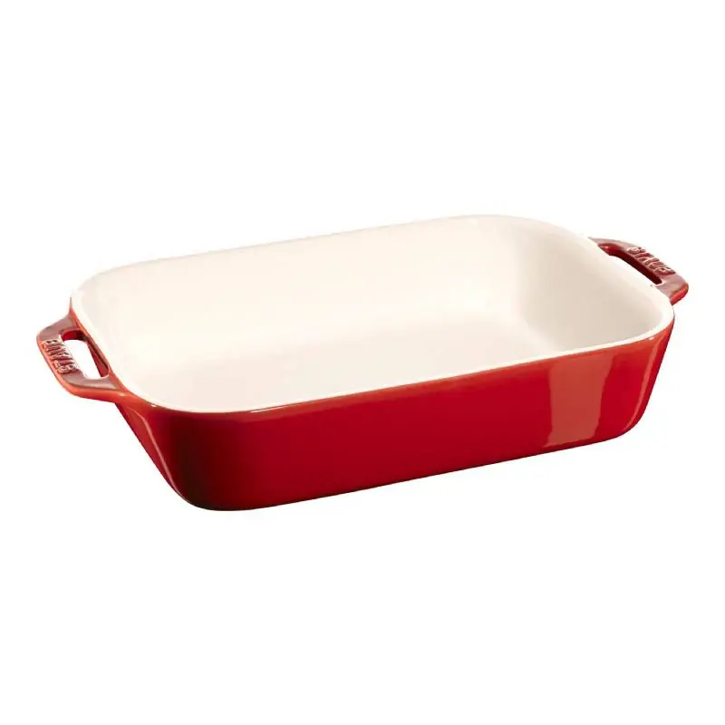 Di Tendenza Staub Pirofila Rettangolare 27x20 cm in Ceramica Ciliegia