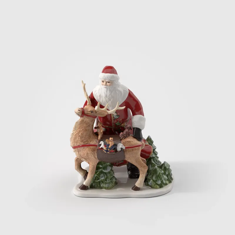 Nuovo Arrivo Villeroy & Boch Christmas Toy‘s Babbo Natale con Renna in Porcellana