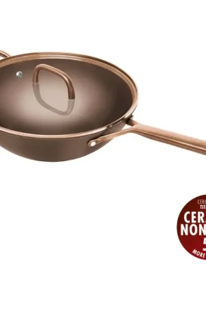 Zwilling Wok con Coperchio Milano 30 cm in Alluminio Marrone Spedizione Espresso