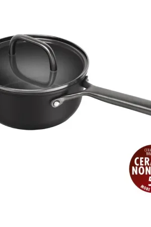 Zwilling Casseruola con Coperchio Milano 18 cm in Alluminio Nero Nuova Collezione