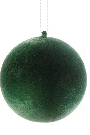 Vetur Palla di Natale Camoscio D10 cm Verde Occasione Imperdibile