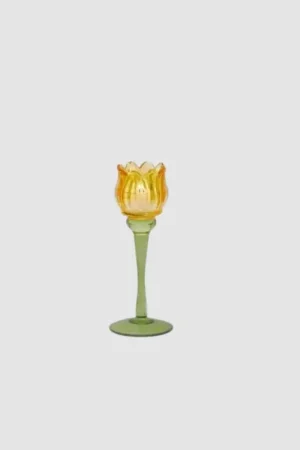 Acquista Ora EDG Enzo De Gasperi Portacandela Tulipano H22 cm Giallo