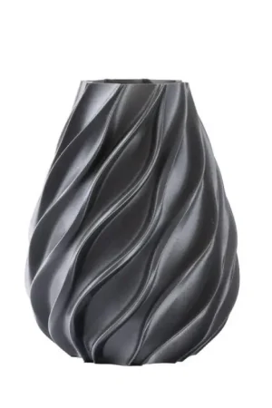 Melaverde Vaso Twist Diamante H21 cm Grigio Glitter A Buon Prezzo