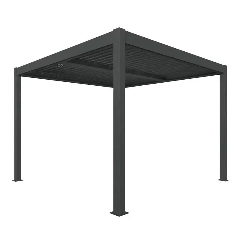 Xone Pergola Bioclimatica 3x4 Mt Autoportante in Alluminio Grigio Antracite Reso Gratuito