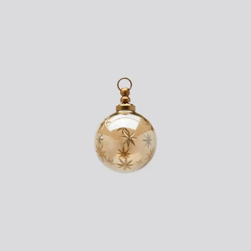 EDG Enzo De Gasperi Pallina di Natale Astra Oro D7,5 cm Beige Non Perdere