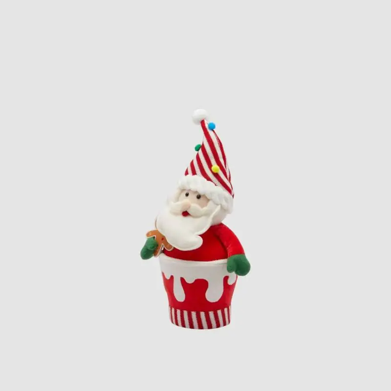 Spedito Oggi EDG Enzo De Gasperi Decorazione Natalizia Babbo Natale H35 cm