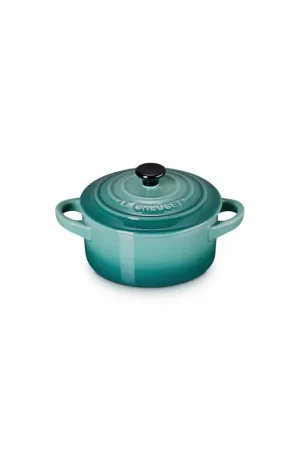 Le Creuset Mini Cocotte Rotonda in Gres Vetrificato 10 cm Blu Riviera Più Venduto