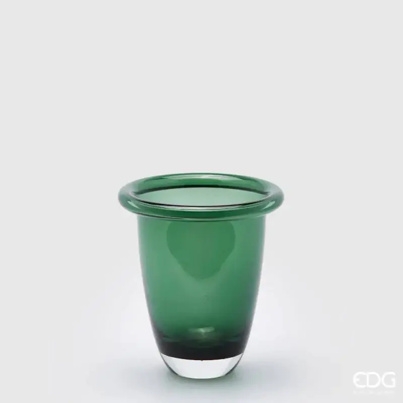EDG Enzo De Gasperi Vaso con Bordo H18 cm Verde Acquista Ora
