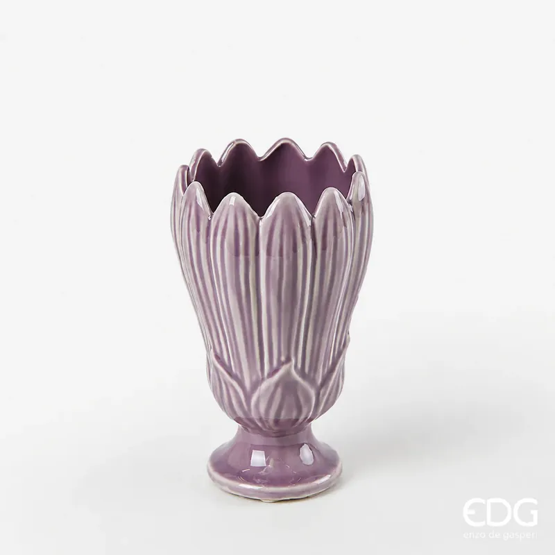 Economico EDG Enzo De Gasperi Vaso Freaky in Ceramica H17.5 Viola