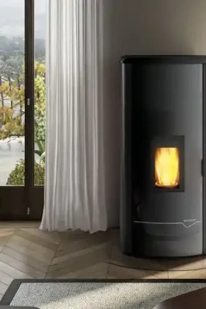 Stufa A Pellet ad acqua ecofire con top in ghisa e acciaio nero Palazzetti Mirella Idro 15 Prezzo Ridotto