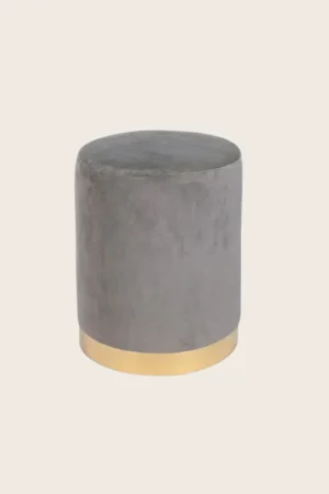 Andrea Bizzotto Lucilla Pouf glamour effetto velluto grigio 0748177 Occasione Imperdibile