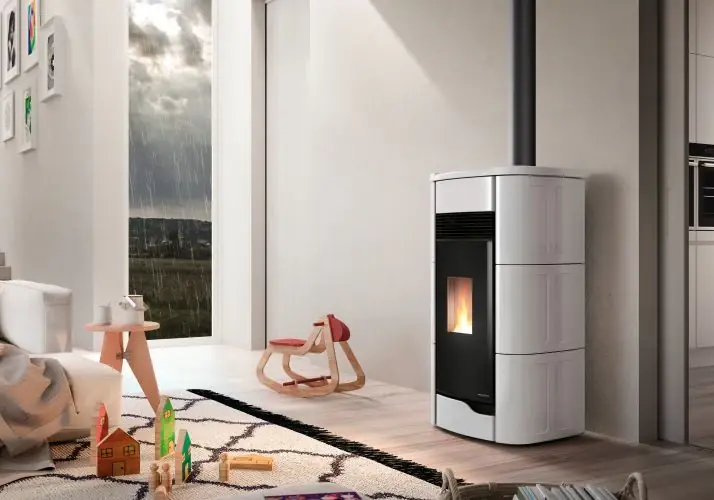 Palazzetti Anna 9 US Pro 2 Stufa A Pellet Ermetica ad aria con uscita fumi superiore in ceramica Beige Super Prezzo