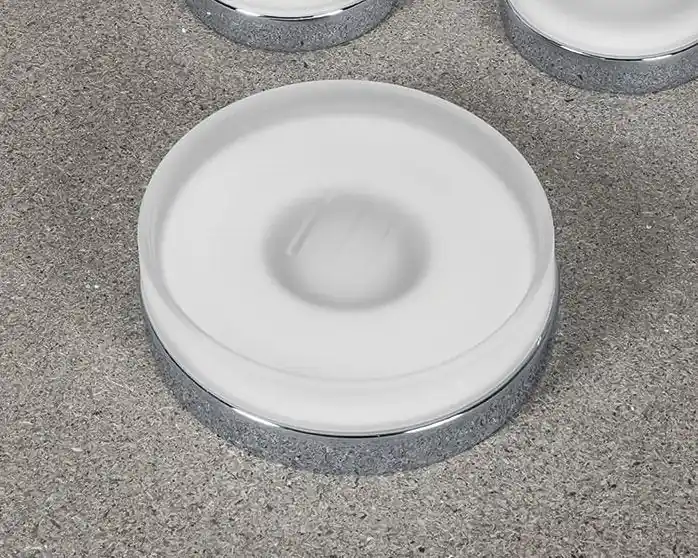 Prezzo Di Fabbrica Colombo Nordic B5240 Porta Sapone da Appoggio in Vetro Acidato Naturale cromo