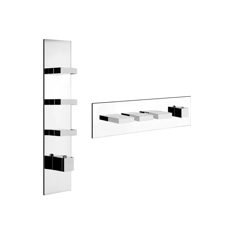 Spedizione Espresso Parti Esterne Per Miscelatore Termostatico 3 Uscite parte incasso non inclusa Rettangolo 35016 Gessi