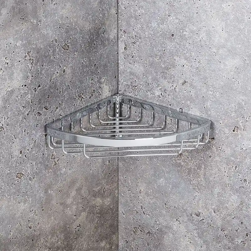 Colombo B9602 griglia portaoggetti angolare vasca doccia con gancio cromo Sconto