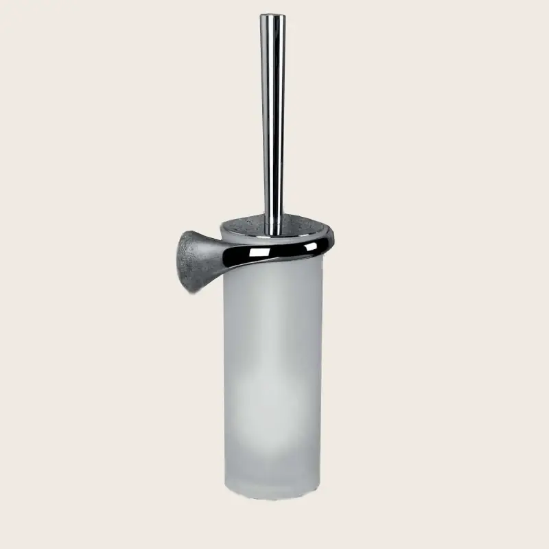 Direttamente Dal Produttore Colombo Link Porta Scopino Destro in Vetro Acidato Naturale cromo 2407
