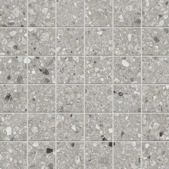 Must-Have Pavimento rivestimento 30x30 in gres porcellanato 9,5mm rettificato mosaico tessere 5x5 grigio Ragno Realstone Navigli