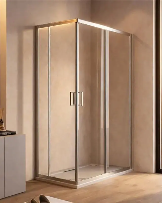A Buon Prezzo Box doccia 80x120 Nuvola due scorrevoli reversibile trasparente 6 mm H 190 cromo
