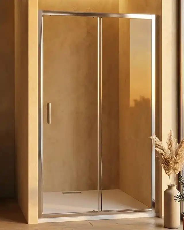 Miglior Prezzo Nicchia doccia 140 cm scorrevole vetro trasparente 6 mm 190 H Nuvola