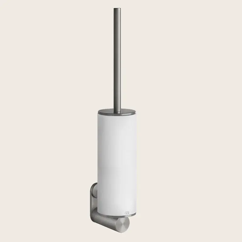 Gessi Porta scopino wc a parete bianco steel brushed 54719 Nuova Collezione