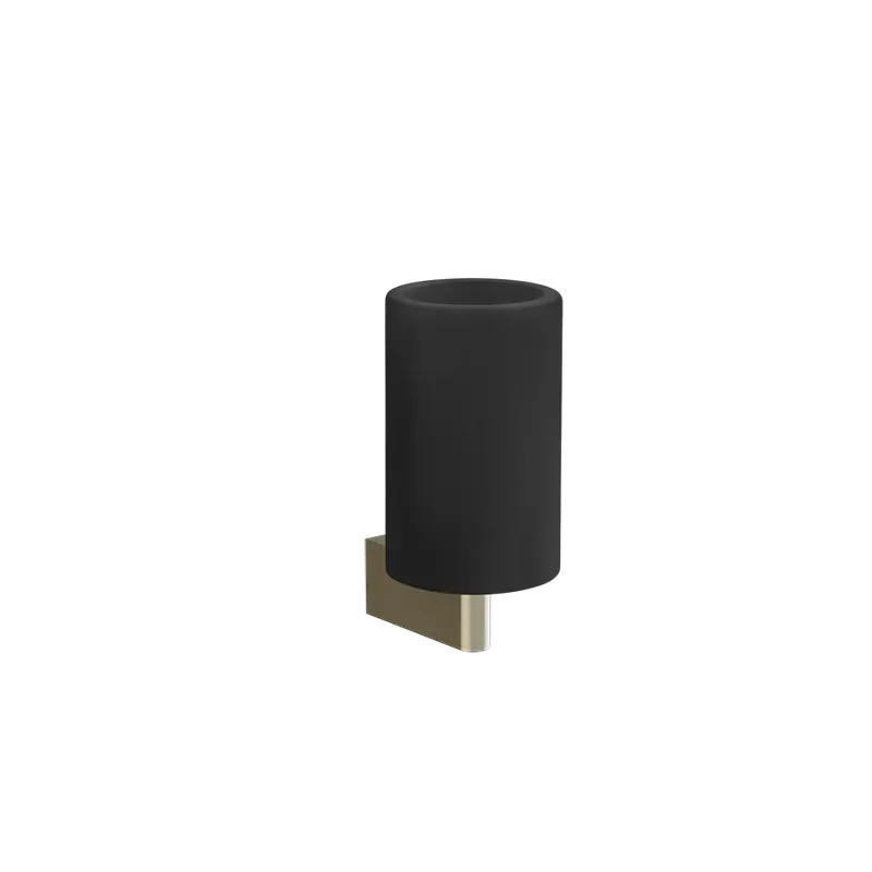 Bicchiere portaspazzolini a muro nero brass brushed pvd 66408 Gessi Novità
