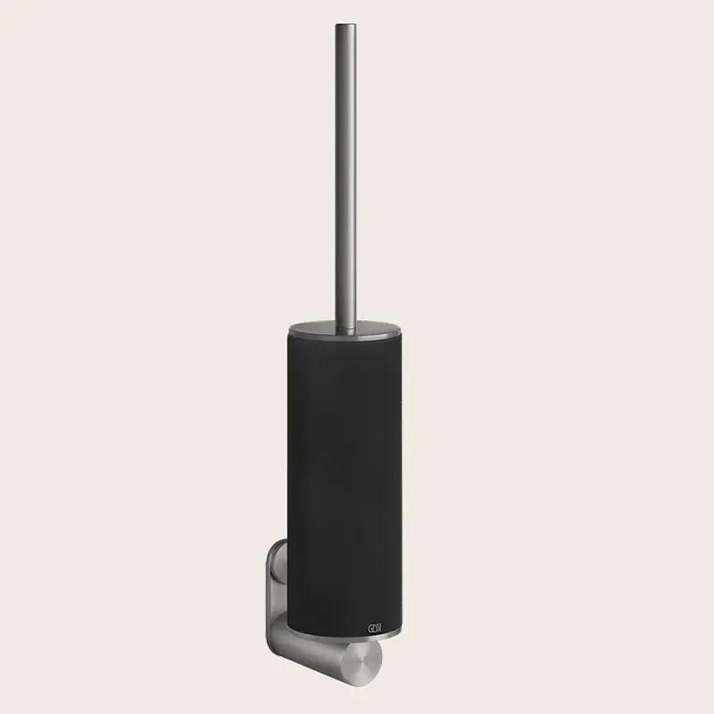 Promo Stagionale Gessi Porta scopino wc a muro nero steel brushed 54720