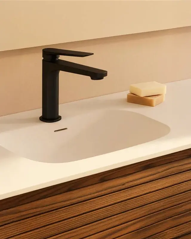 Rubinetto miscelatore lavabo senza scarico in ottone nero opaco Momo Ordina Subito