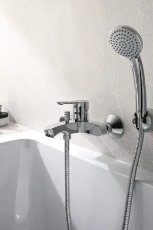Alpha Ideal Standard Miscelatore vasca esterno con doccetta monogetto cromo BC676AA Occasione Imperdibile