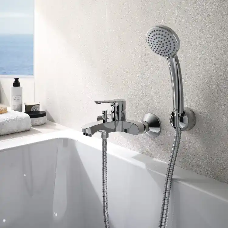 Alpha Ideal Standard Miscelatore vasca esterno con doccetta monogetto cromo BC676AA Occasione Imperdibile