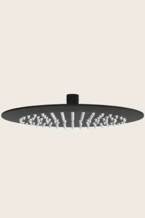 Soffione doccia 25 cm tondo effetto pioggia con snodo orientabile in acciaio nero opaco bnsofksf25 Professionale