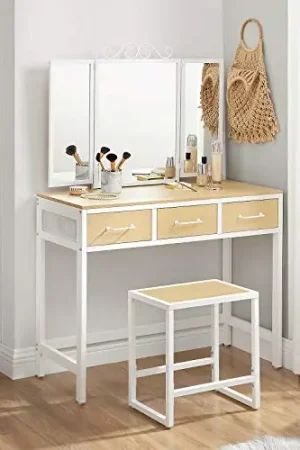 Tavolo da Trucco con Sgabello Economico
