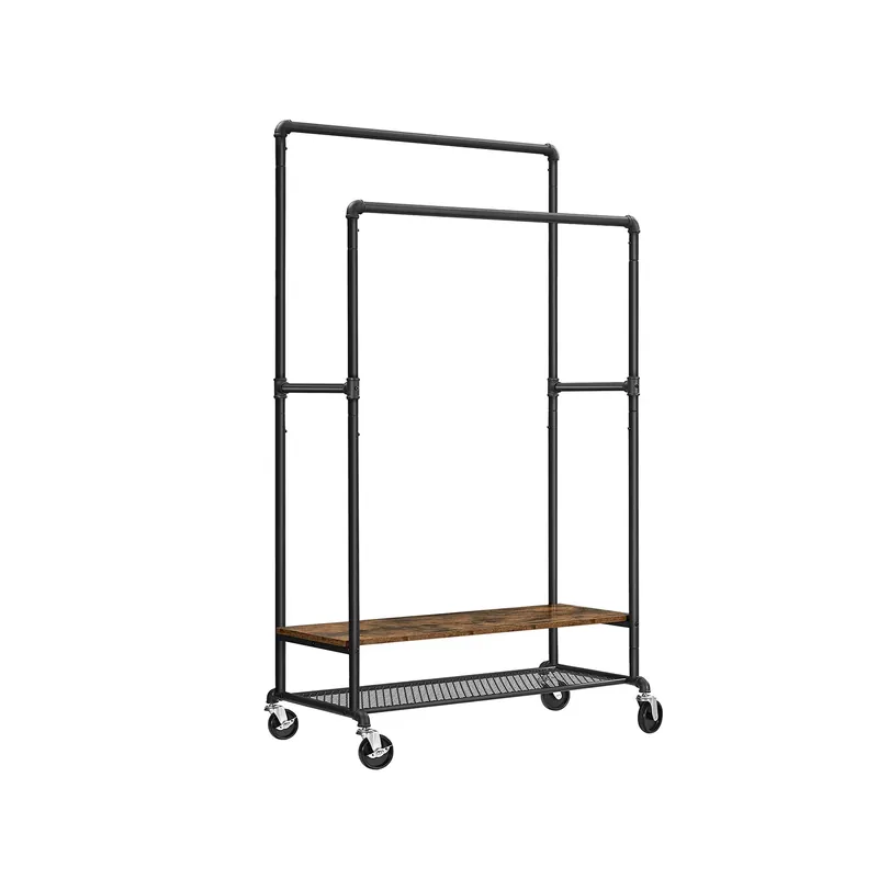 Promo Stagionale Stand Appendiabiti Doppio Marrone Vintage e Nero