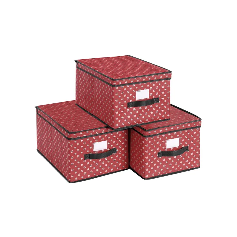 Prezzo Basso Set di 3 Contenitori Pieghevoli con Coperchio
