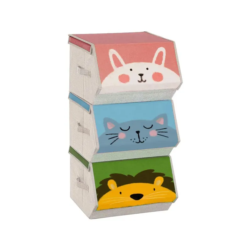 Spedizione Espresso Organizzatori per Bambini Impilabili Pieghevoli con Coperchio Magnetico