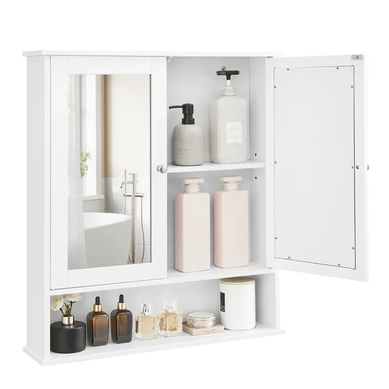 Ultimissimo Modello Armadio da Bagno Specchiera Bianco