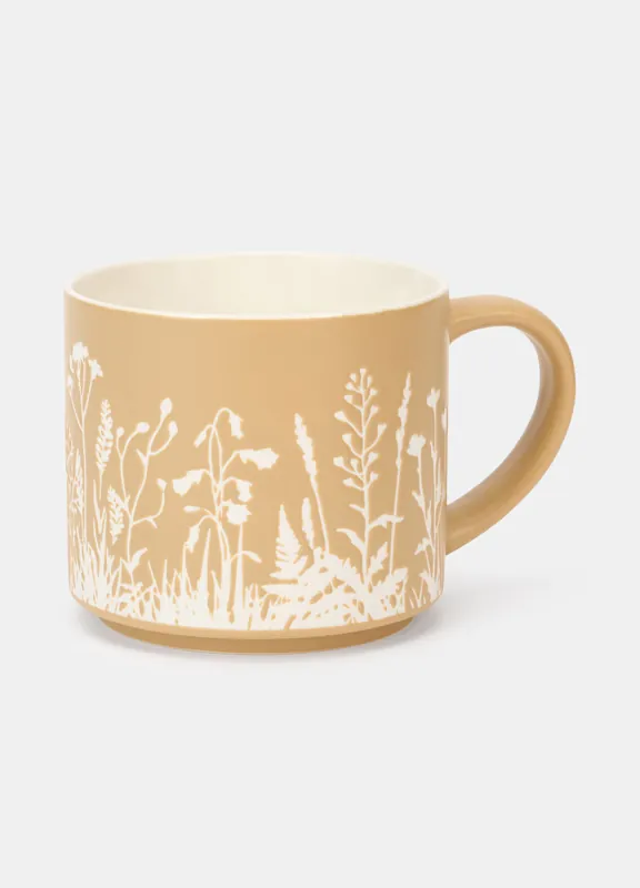 Professionale Tazza mug con fiori a contrasto